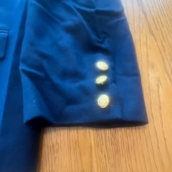 Pendleton Plus Vintage Navy Blue Wool Blazer Gold Crest Buttons Size 22 ? Jacket - Picture 5 of 8